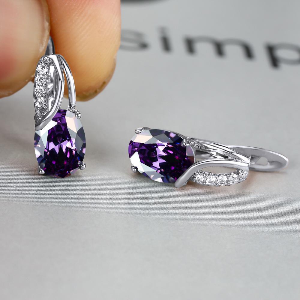 Vintage Oval Cut Zircon Earrings for Bridesmaids