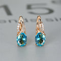 Vintage Oval Cut Zircon Earrings for Bridesmaids