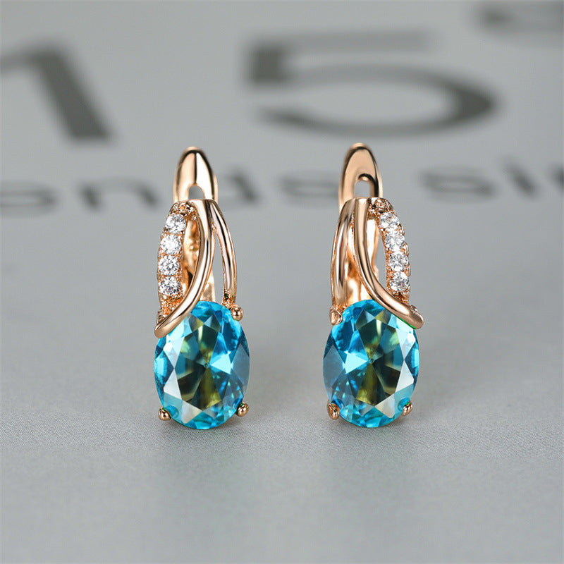 Vintage Oval Cut Zircon Earrings for Bridesmaids