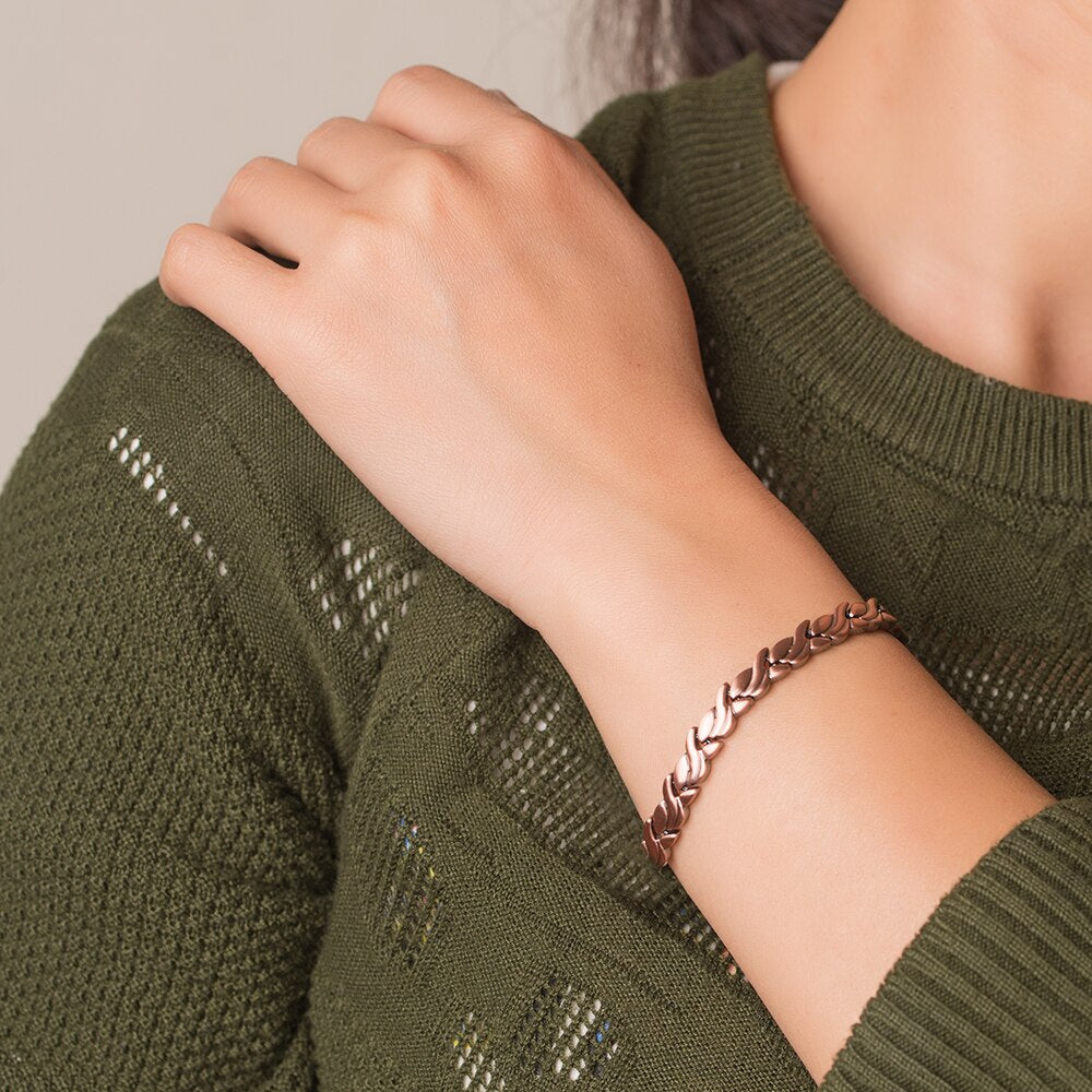 Wholesale Pure Copper Magnetic Fish Titanium Steel Bracelet