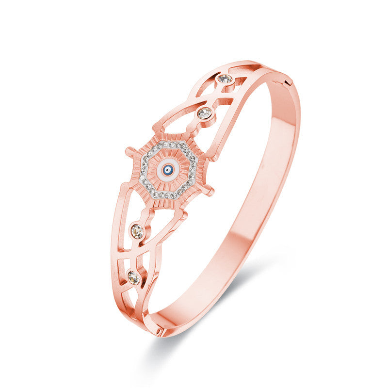Fashion Micro-set Diamond Titanium Steel Bracelet