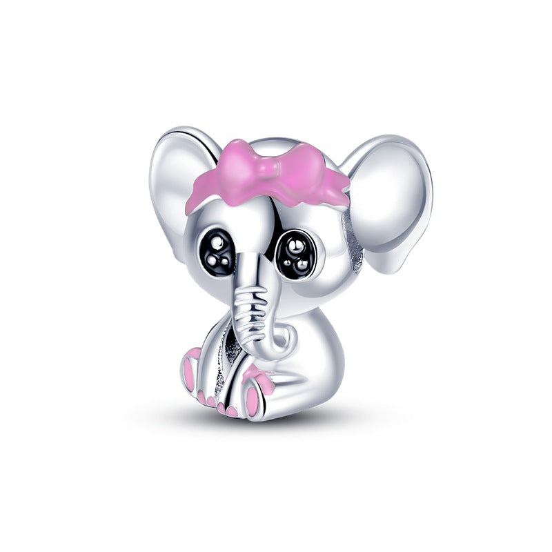 DIY Silver-Plated Bead Accessories with Animal Charms