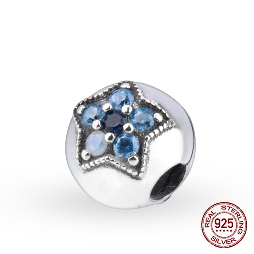 925 Silver Bracelet with Colorful Star Charms