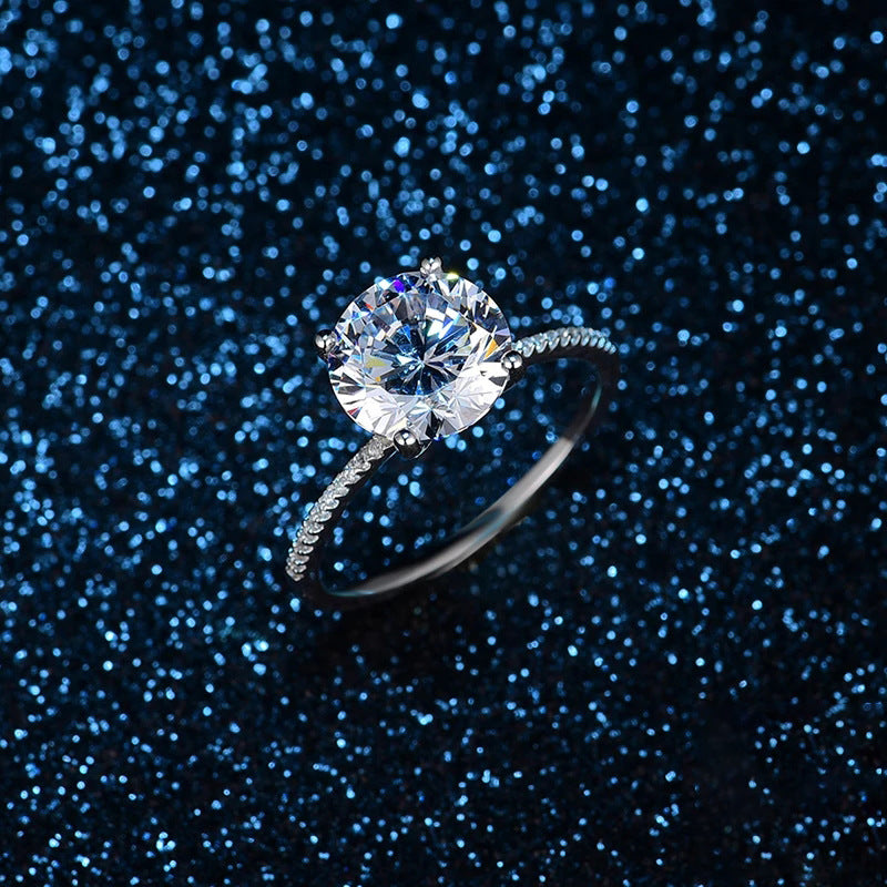 2.75 Carat Women's Platinum-Plated Zirconia Ring