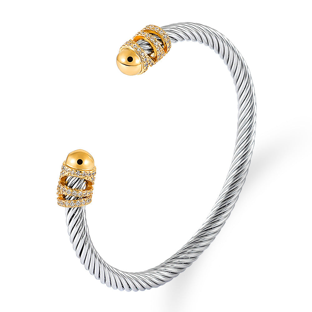 Titanium Steel Braided Cable Bracelet