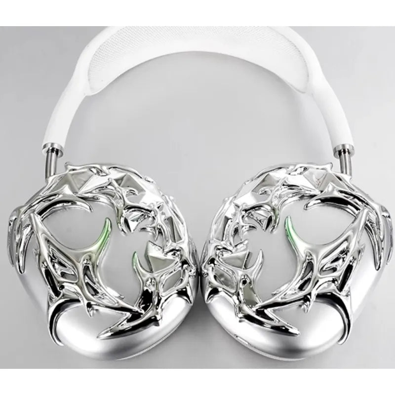 Silver Liquid Headset Cover