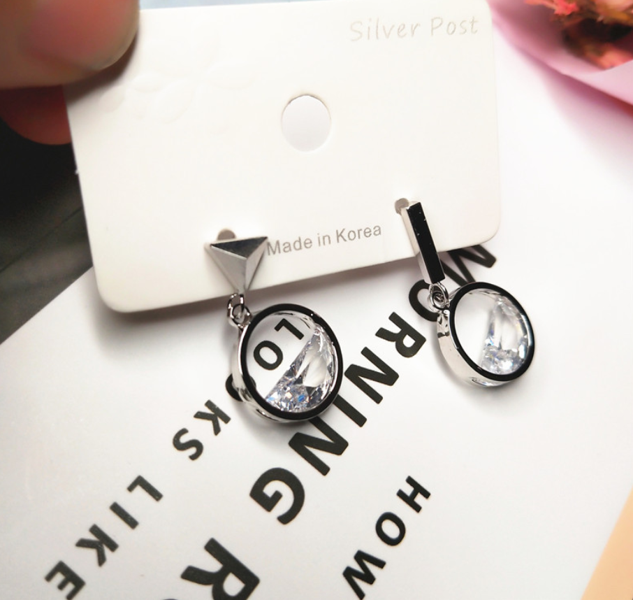 Geometric Zircon Earrings