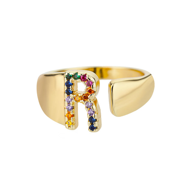 Colorful Zircon Women's Adjustable Vintage Ring Set