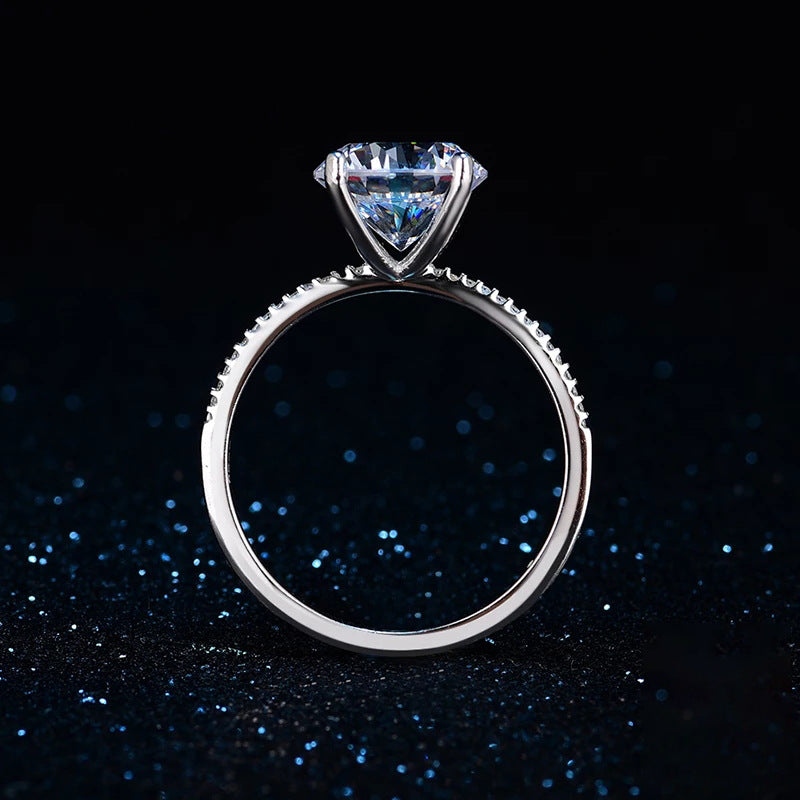 2.75 Carat Women's Platinum-Plated Zirconia Ring