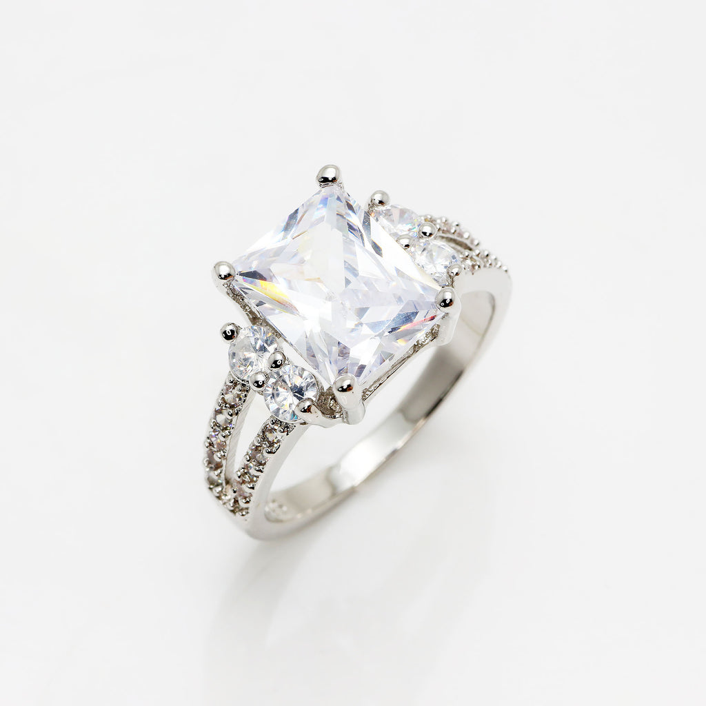Platinum-Plated Trendy Ring