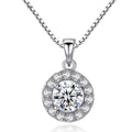 S925 Silver Pendant with Simulated Diamond Design