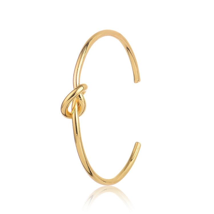 Open Knot Copper Bangle Bracelet