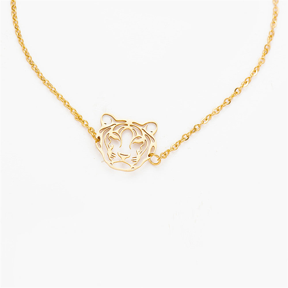 Stainless Steel Titanium Star Hollow Pendant Necklace