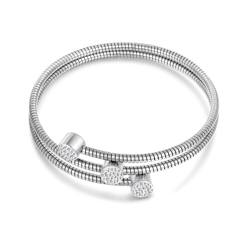 Double Layer Stainless Steel Bracelet