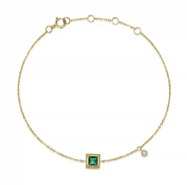 Square Sugar Zircon Bracelet