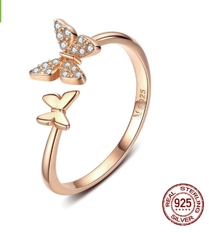 S925 Silver Butterfly Ring