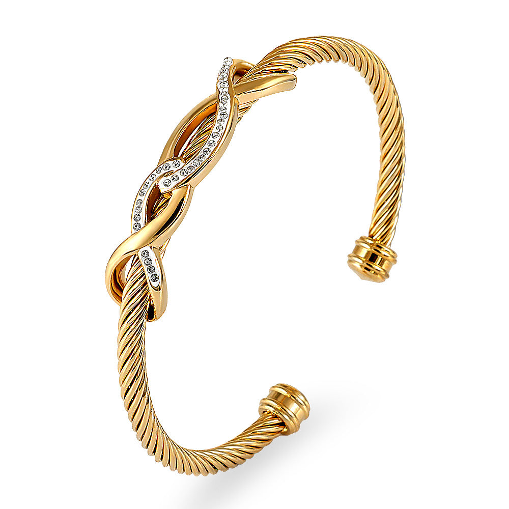 Titanium Steel Braided Cable Bracelet
