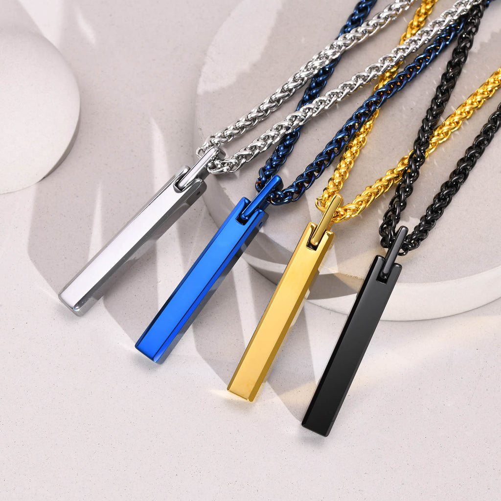 Minimalist Men's Tungsten Steel Pendant Necklace PN-703