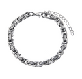 Colorless Titanium Steel Cuban Bracelet