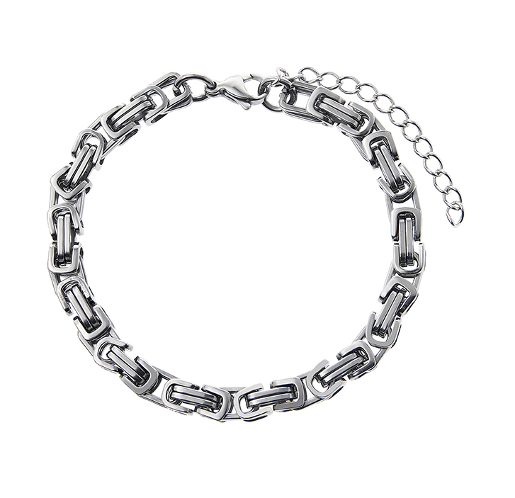 Colorless Titanium Steel Cuban Bracelet
