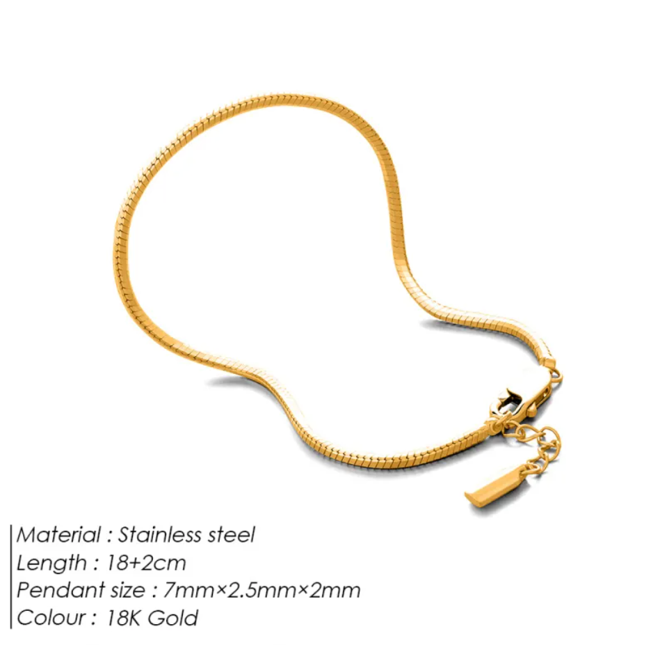Octagonal Snake Bone Stainless Steel Bracelet