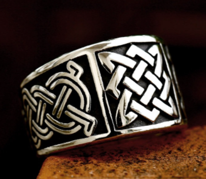 Nordic Retro Viking Celtic Knot Titanium Ring