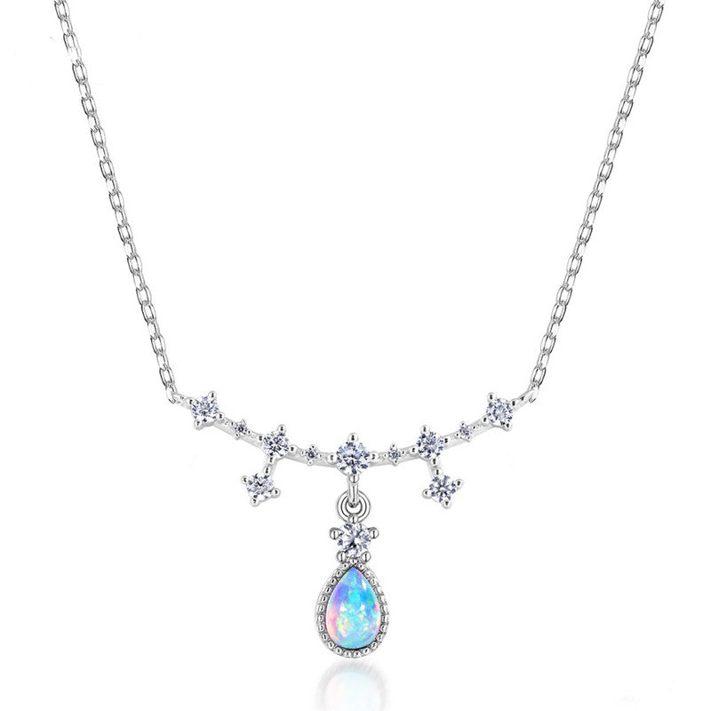 Elven Tears Moonstone Necklace with Silver Pendant