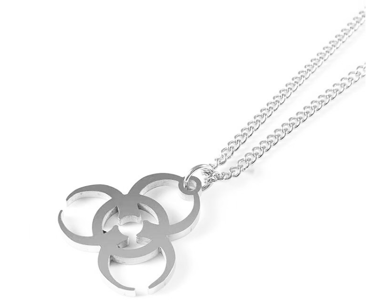 Biohazard Logo Necklace with Titanium Steel Pendant