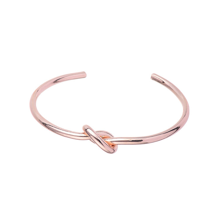 Open Knot Copper Bangle Bracelet