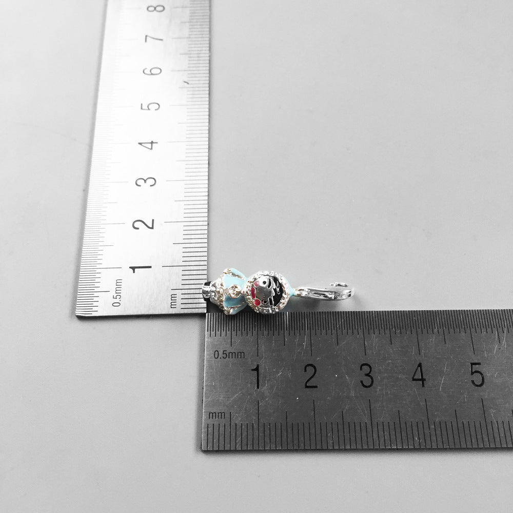 Charming Eskimo Doll Pendant in 925 Silver Jewelry