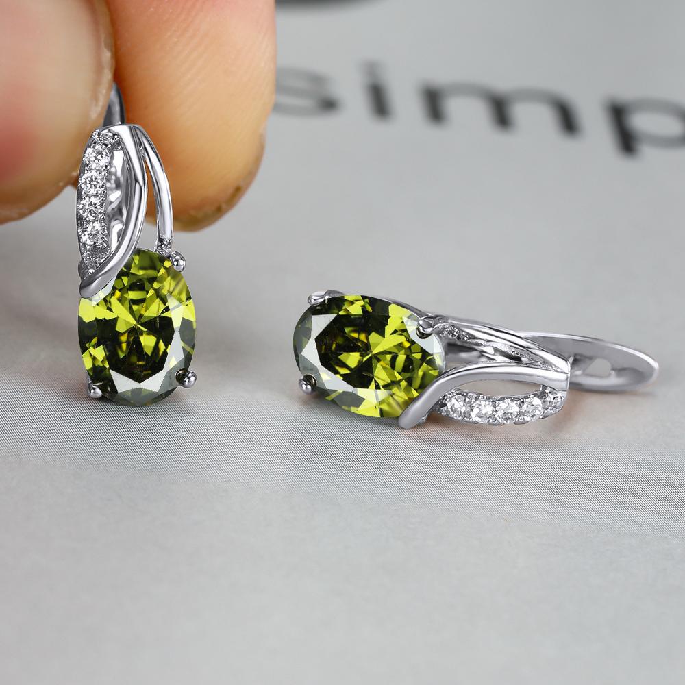 Vintage Oval Cut Zircon Earrings for Bridesmaids