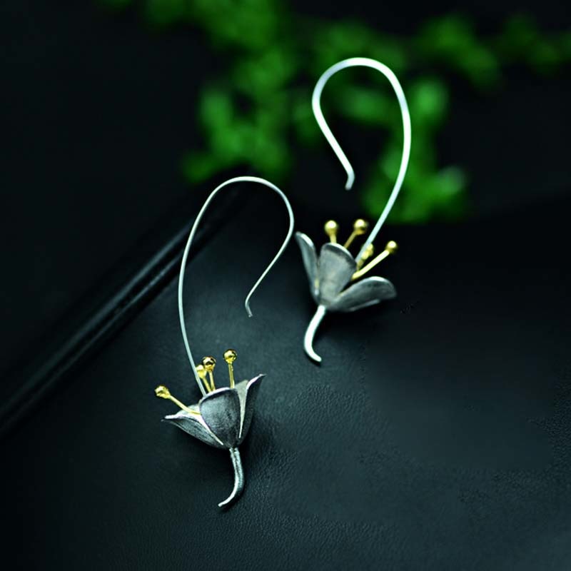 925 Silver Flower Earrings