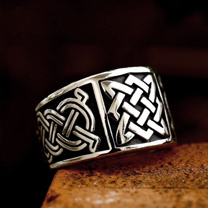 Nordic Retro Viking Celtic Knot Titanium Ring