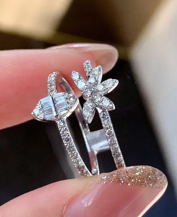 Three-layer Zircon Ring
