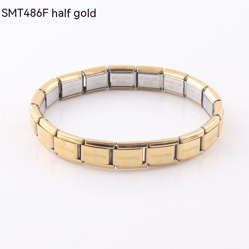 Personalized Electroplated Stainless Steel Bracelet