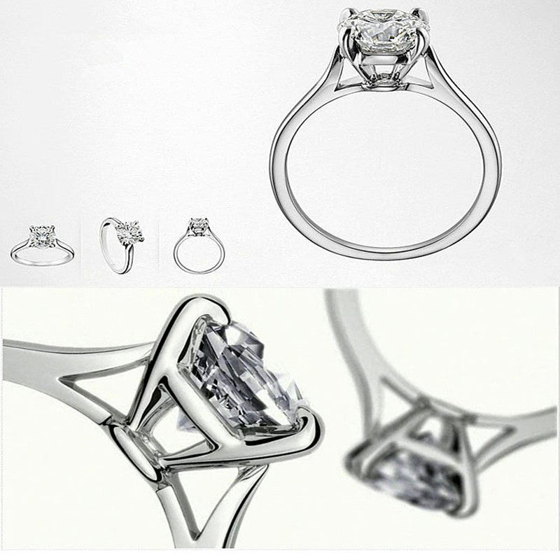 Platinum and 18K White Gold Engagement Ring Set