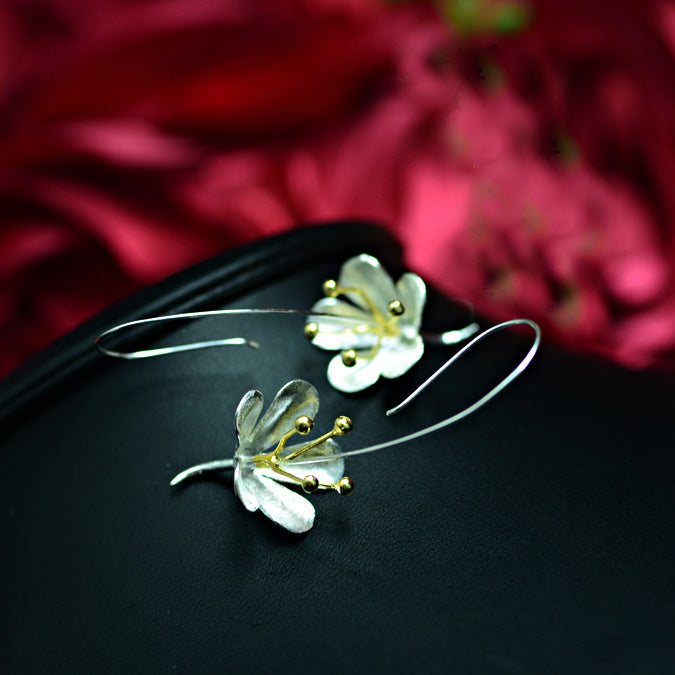 925 Silver Flower Earrings