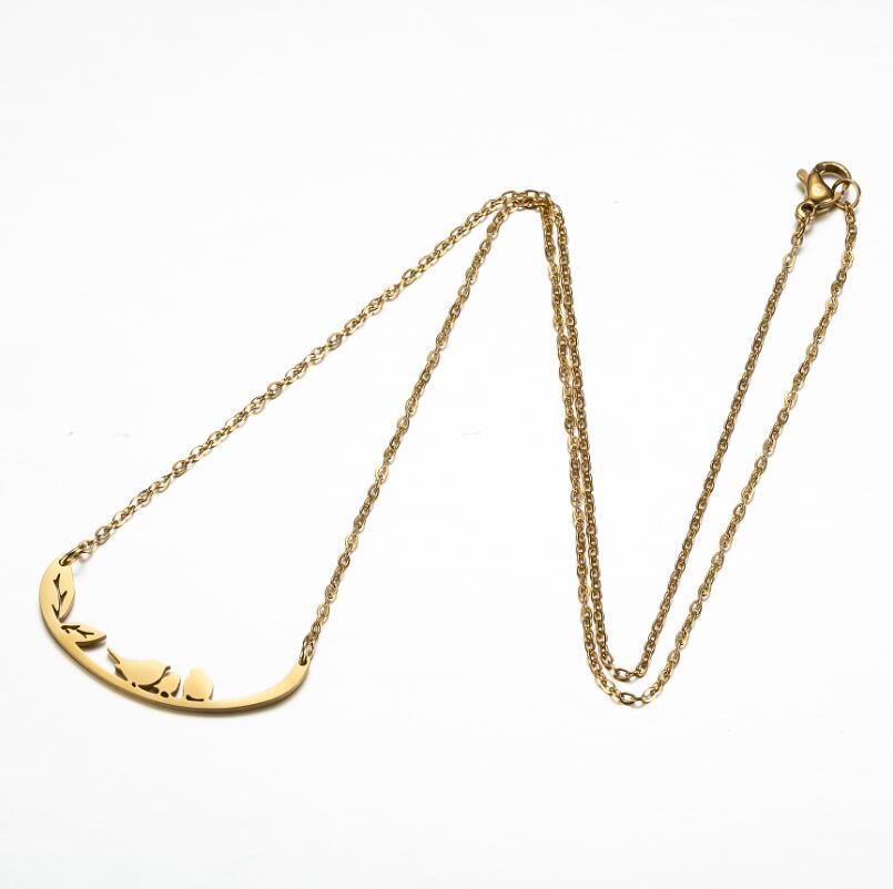 Spring Accessories Minimalist Stainless Steel Pendant Necklace