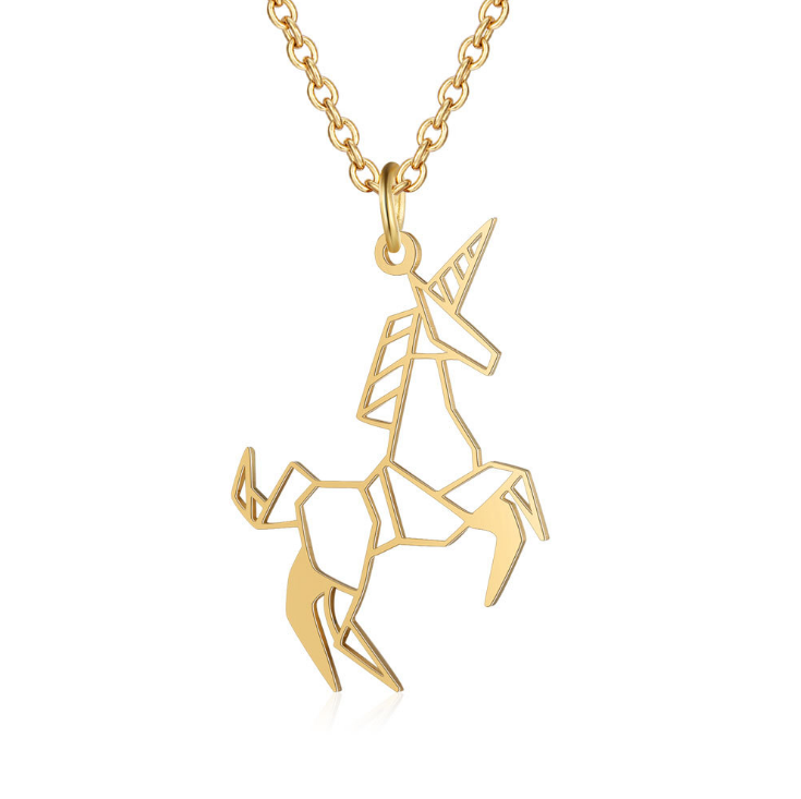 Unicorn Titanium Steel Necklace with Pendant