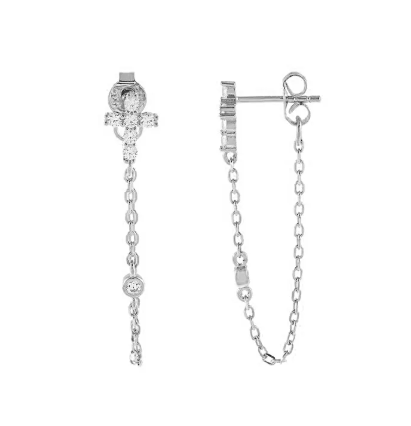 Zircon Butterfly Stud Earrings