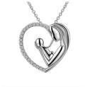 Eternal Embrace: Heart-Shaped Silver Pendant Necklace