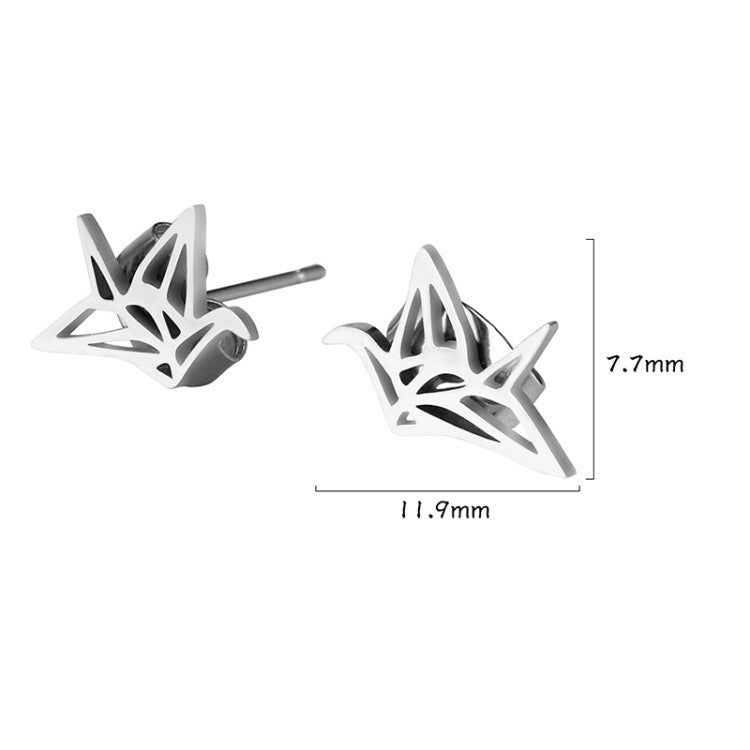 Titanium Steel Pigeon Earrings - Bird Animal Jewelry
