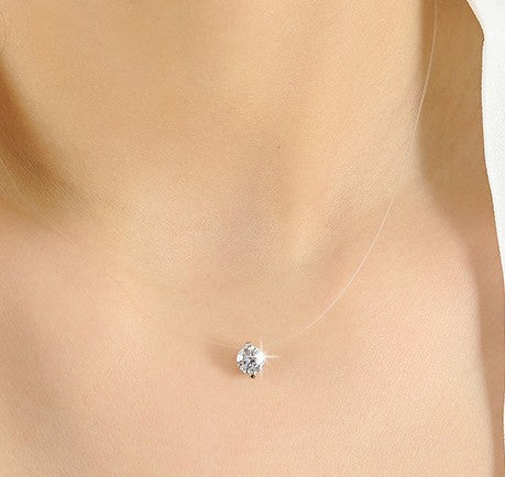 Korean Style Zircon Pendant Necklace for Women