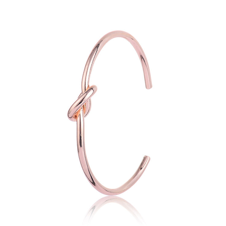 Open Knot Copper Bangle Bracelet