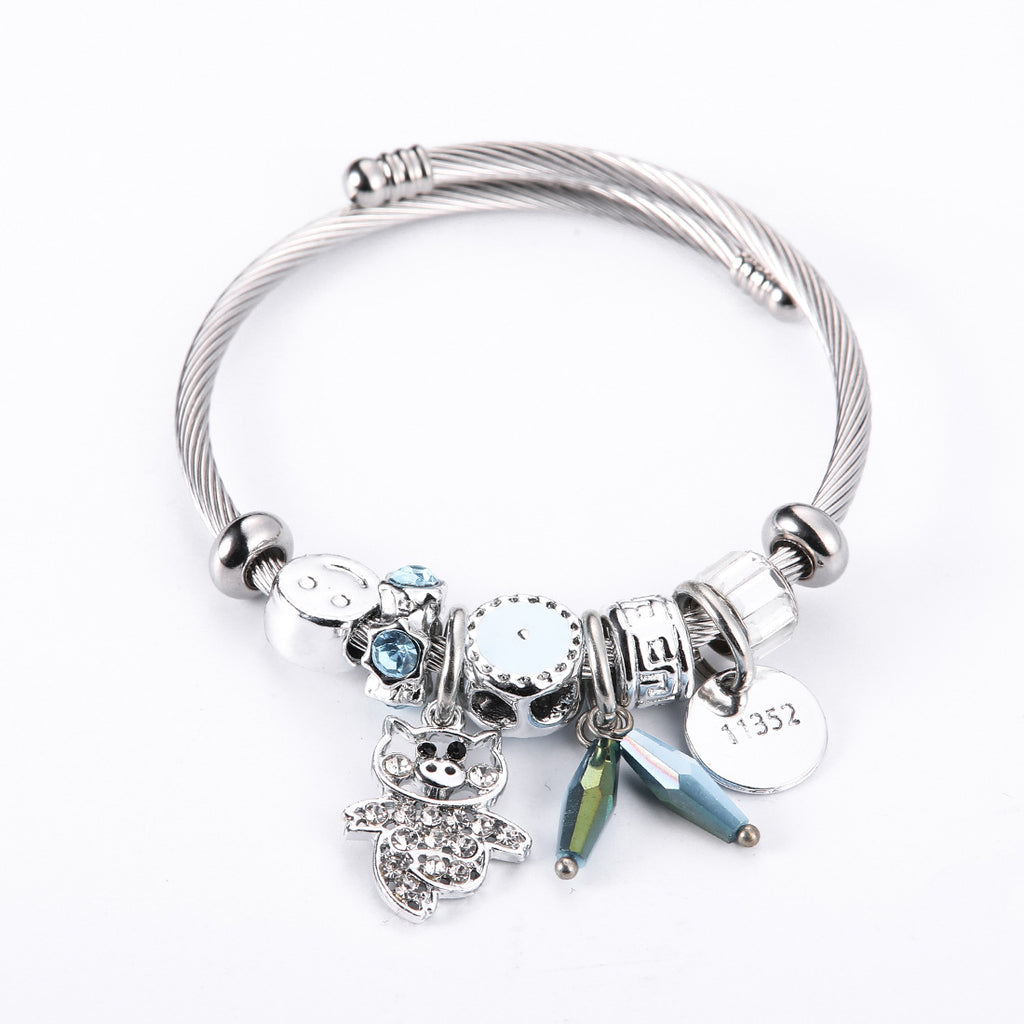 Adjustable Stainless Steel Titanium Bracelet