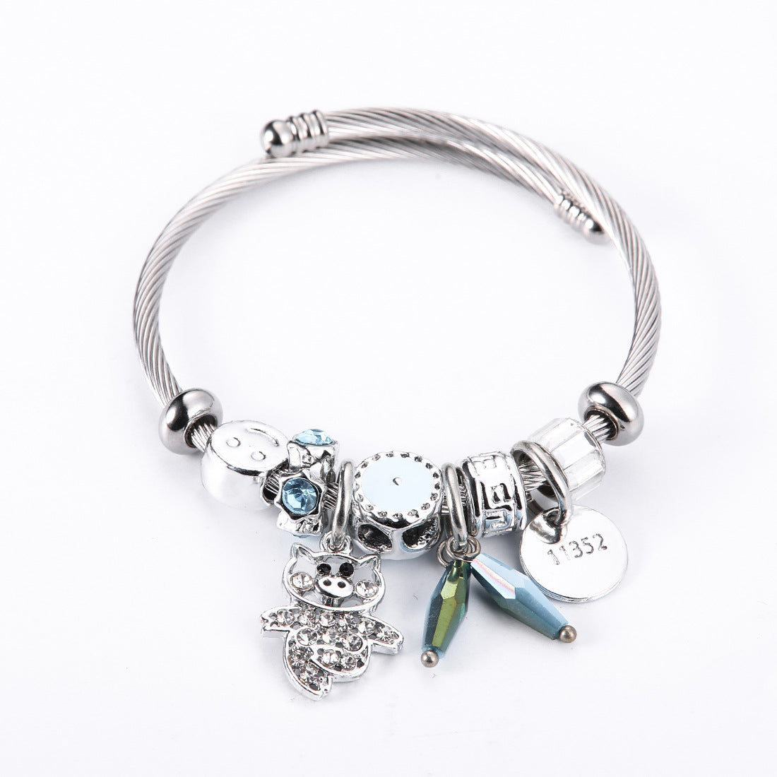 Adjustable Stainless Steel Titanium Bracelet