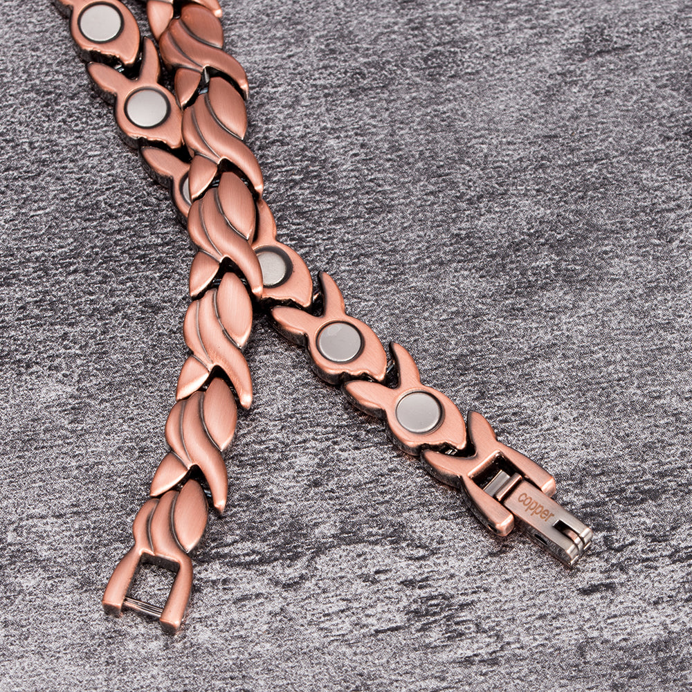 Wholesale Pure Copper Magnetic Fish Titanium Steel Bracelet