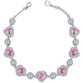 Heart-Shaped Platinum Bracelet