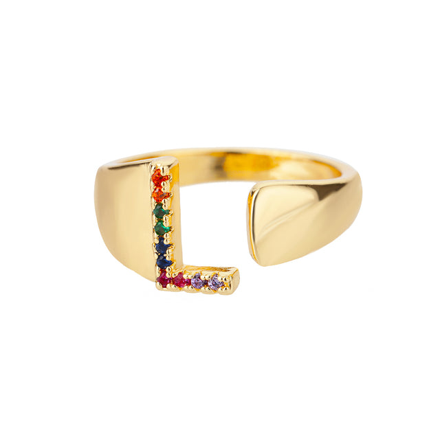 Colorful Zircon Women's Adjustable Vintage Ring Set
