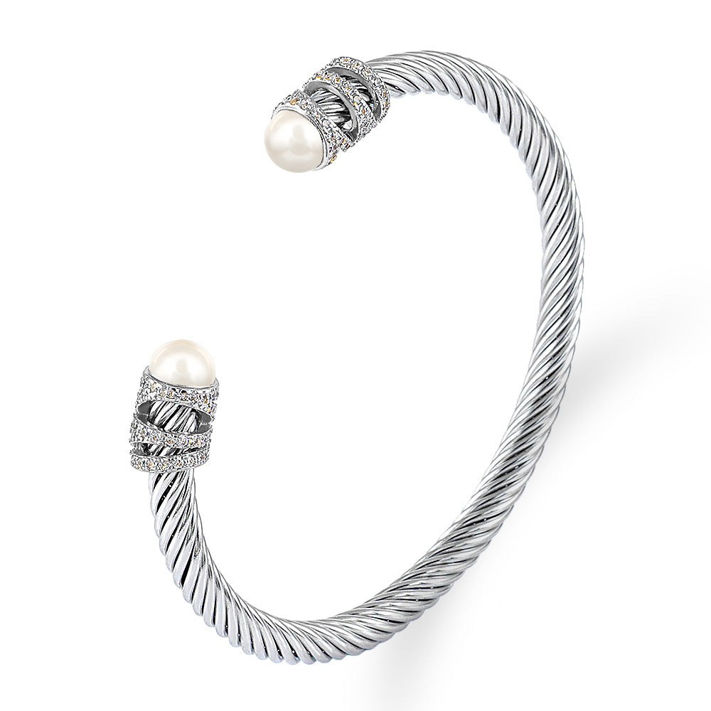 Titanium Steel Braided Cable Bracelet